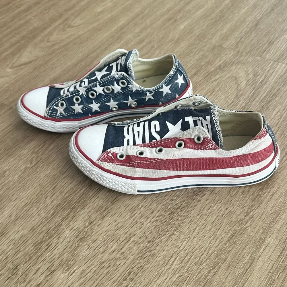 Converse Kids' Red and Blue All Star Sneakers - Picture 2 of 5